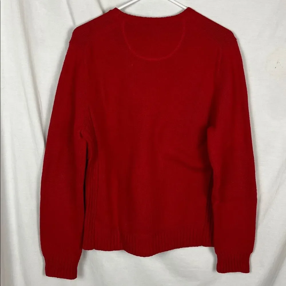 Vintage Y2K Gap Red Knit Wool Blend Sweater